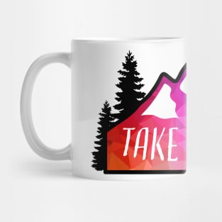 Geometric Colorful Mountain Take a Hike Mug